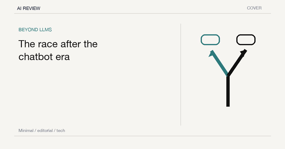 If Large Language Models Feel Stuck, the Real AI Race May Be Moving Somewhere Else